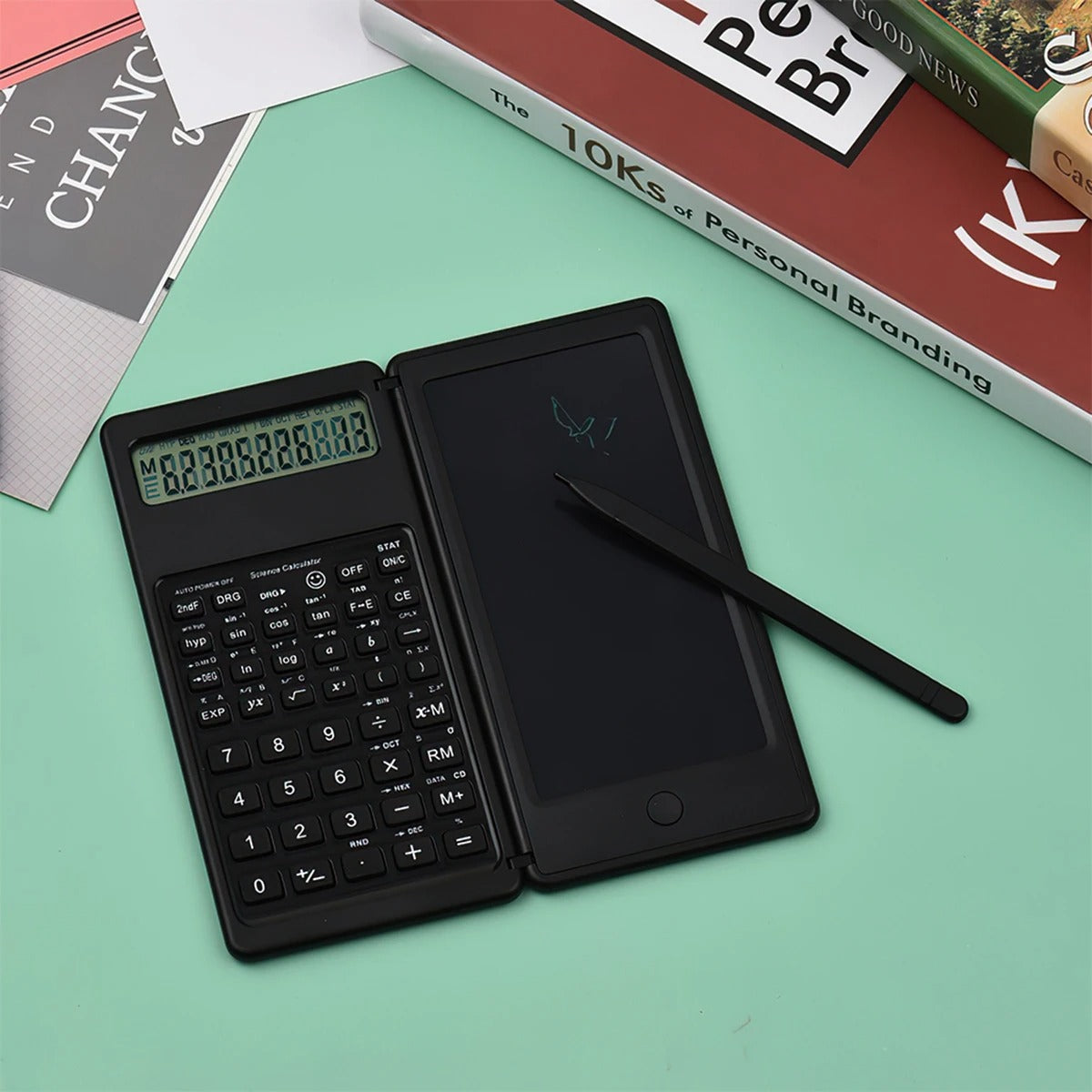 Calculatrice Scientifique 2-en-1 avec Tablette d’Écriture LCD