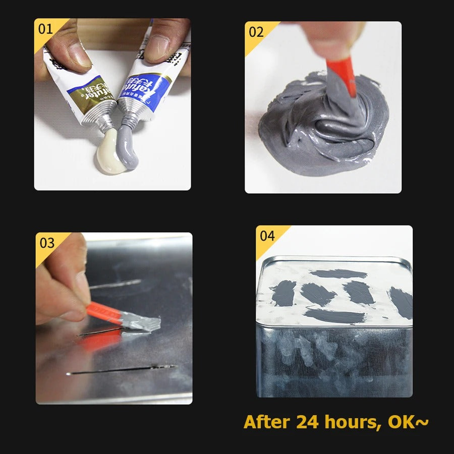 🛠️ Colle de Réparation Ultra-Résistante pour Fissures & Métaux