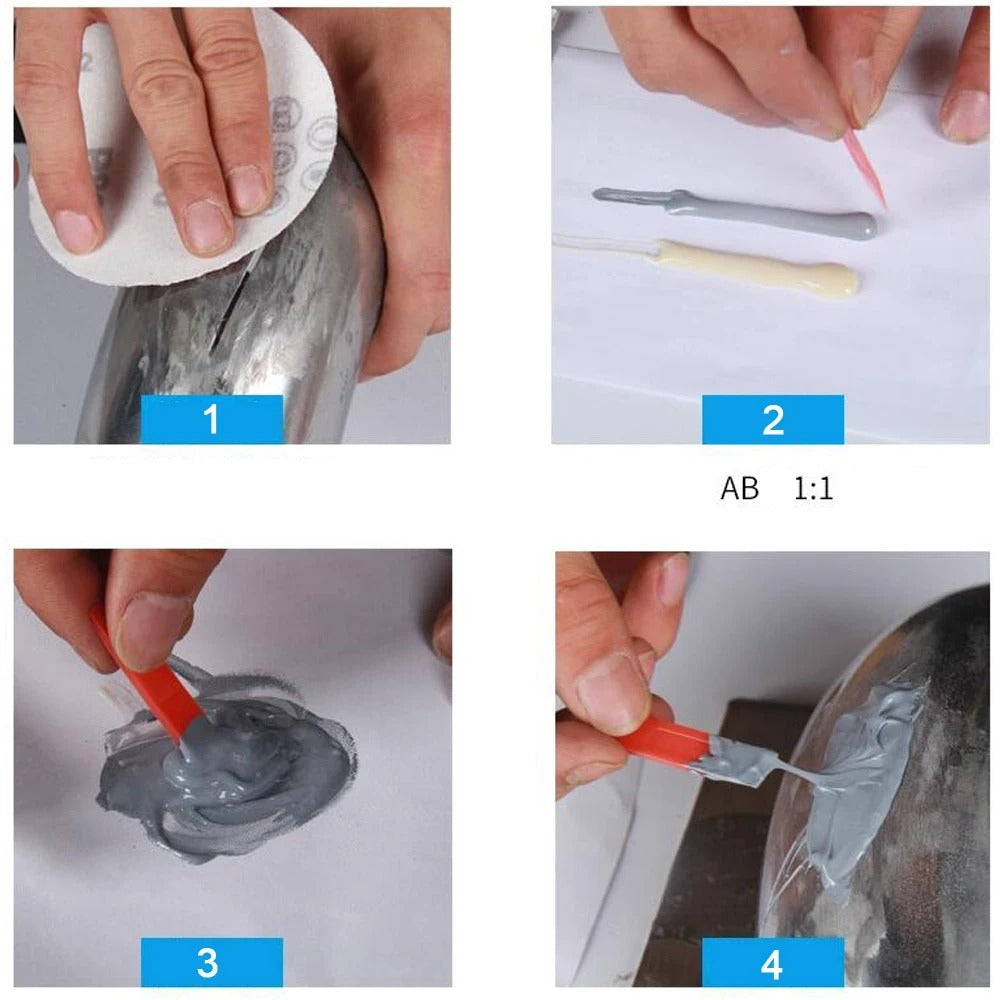 🛠️ Colle de Réparation Ultra-Résistante pour Fissures & Métaux