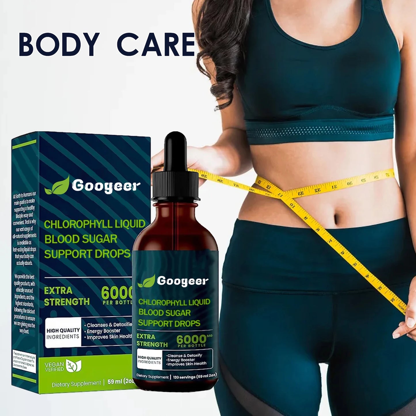 Gouttes de chlorophylle pour la detoxification et le soin du foie