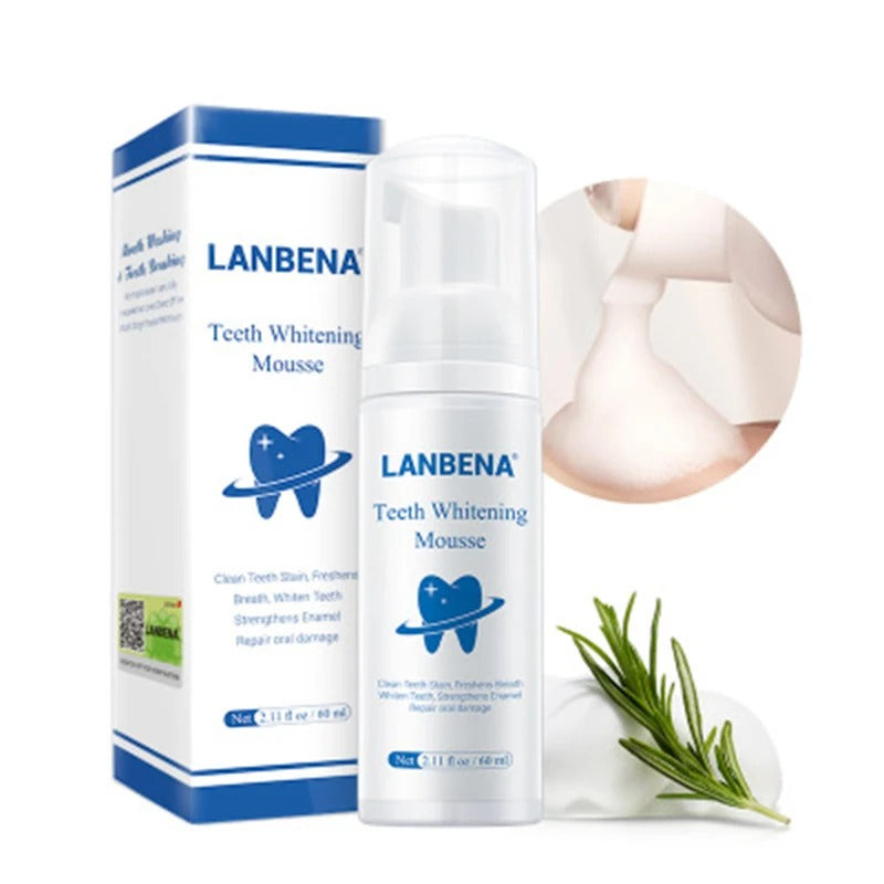 ✨ Mousse de Blanchiment des Dents LANBENA – Sourire Éclatant &amp; Haleine Fraîche
